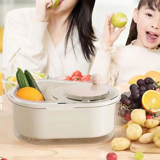 Vegetable Washer Spinner Manual Vegetable Spinner Washing Machine Labor-Saving Food Colander Effective Cleaning for Berries