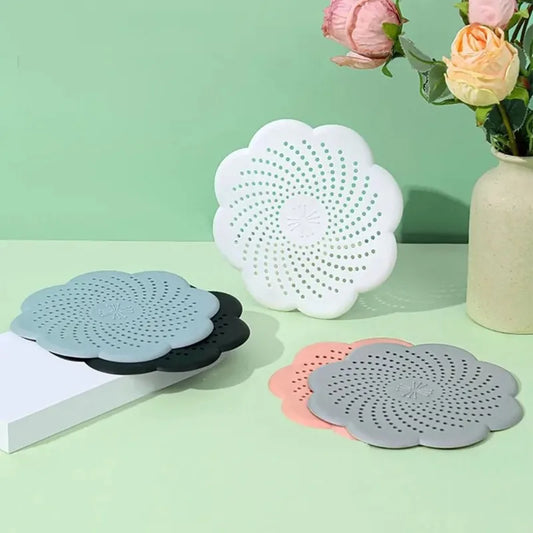 Anti-Block Drain Mesh – Flower Style Hair Trap for Kitchen & Bathroom