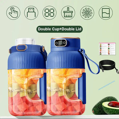 Multifunctional Portable Juicer Cup With Digital Display USB Fruit Mixers Juicers Electric Juicer Blender Fruit Juicer Cup