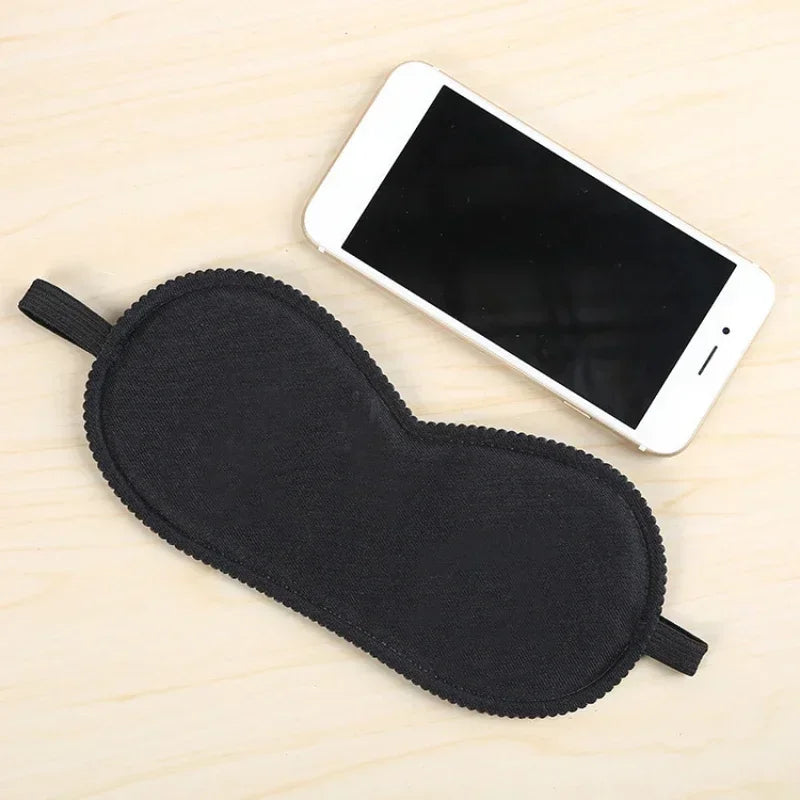 Black Sleep Eye Mask – Comfortable Light-Blocking Eye Cover for Rest & Travel