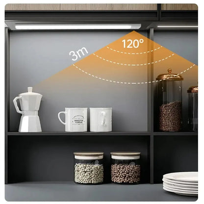 LED Motion Sensor Cabinet Light – USB-C Rechargeable (20–60cm)