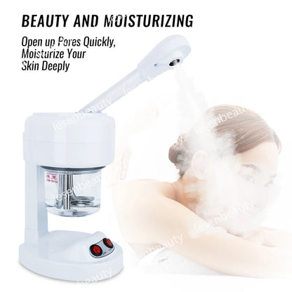 Facial Hot Spray Steamer with Extendable Arm Steaming Warm Mist Humidifier for Face Spa Sinuses Moisturizing, Home Use Or Salons