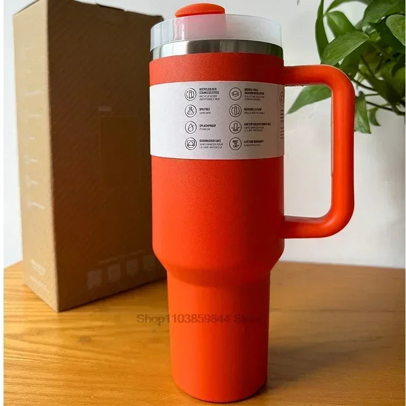 2025 New HOT Large Capacity 40Oz Stainless Steel Vacuum Flask - Insulated Tumbler Cup with Lids and Straws, Perfect for Travel