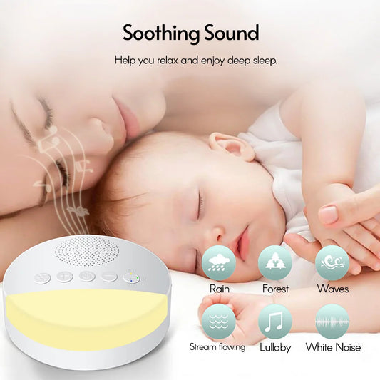 Baby Sleep Sound Machine with Night Light & Timer