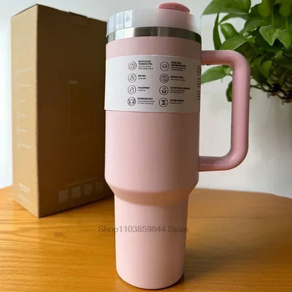 2025 New HOT Large Capacity 40Oz Stainless Steel Vacuum Flask - Insulated Tumbler Cup with Lids and Straws, Perfect for Travel