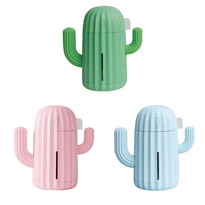 340ml Cactus Air Humidifier Rechargeable Portable Aromatherapy Essential Oil Diffuser Battery Humidificador