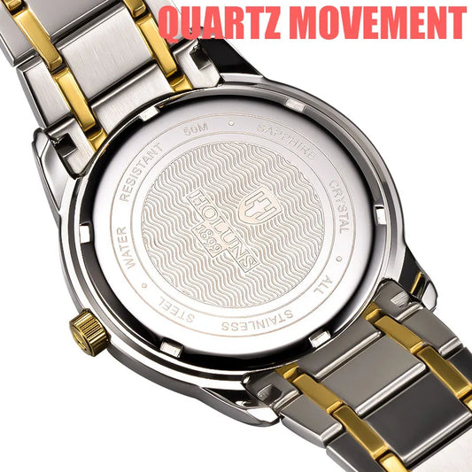 Holuns mens watches top brand luxury fashion casual classic gold male watch leather stainless waterproof wristwatch for men