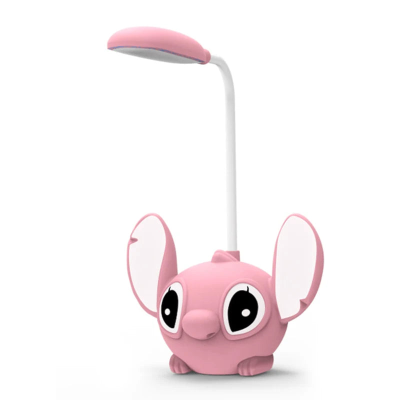 Led Lilo & Stitch Desk Lamp With Pencil Sharpener Foldable Light Cute Desk Night Light Usb Recharge Light Gift