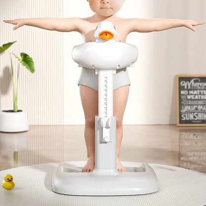 Baby Shower Stand with Anti Slip Base, Cartoon Infant Bath Support Portable Showering Helper for Toddler