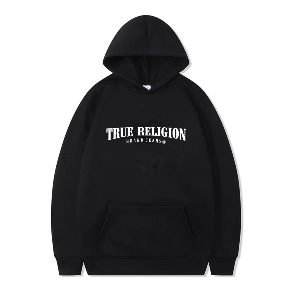 Men's Hoodies 2024 Autumn New True Religion Sweatshirts Oversized Hoodie Streetwear Casual Clothes Unisex Hoody Tops