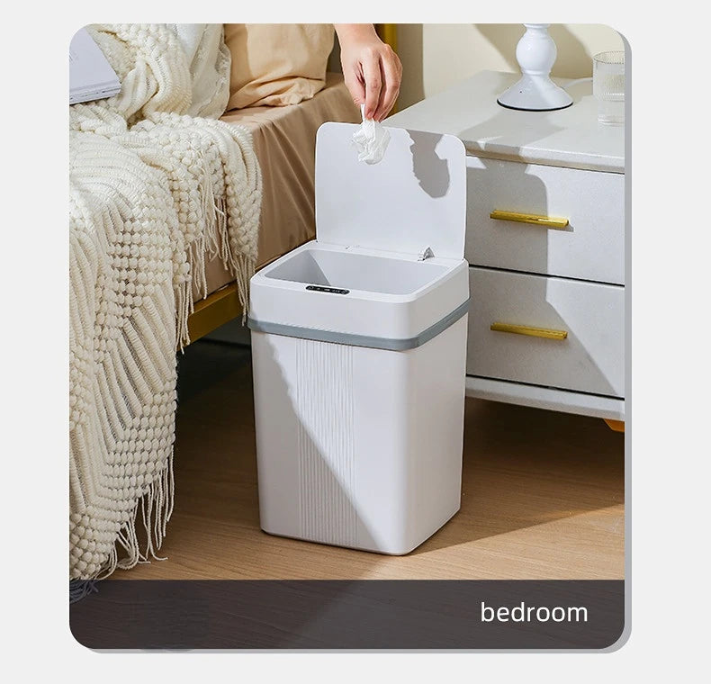 Smart Sensor Garbage Bin Kitchen Bathroom Toilet Trash Can Best Automatic Induction Waterproof Bin with Lid 12/14/16/18L
