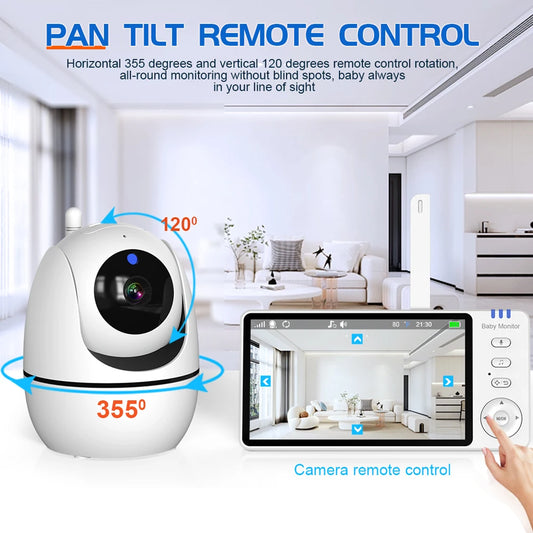 5-Inch Video Baby Monitor with Pan-Tilt Camera & Two-Way Audio