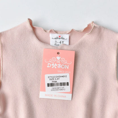 DXTON Summer Princess Dress For Girls Knitting Kids Clothing Printed Tulle Children Holiday Party Costume Sleeveless Girls Dress