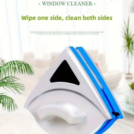 Dual-Sided Magnetic Glass Cleaner for Single Pane Windows