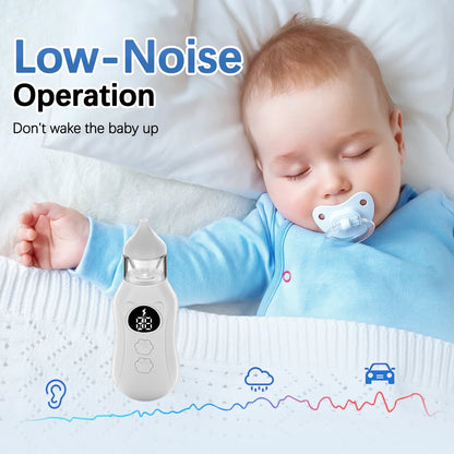 Electric Baby Nasal Aspirator – Rechargeable, Low Noise, 9 Suction Levels
