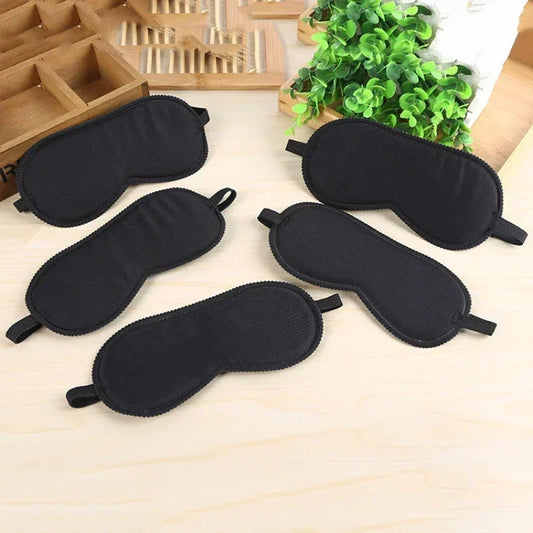 Black Sleep Eye Mask – Comfortable Light-Blocking Eye Cover for Rest & Travel