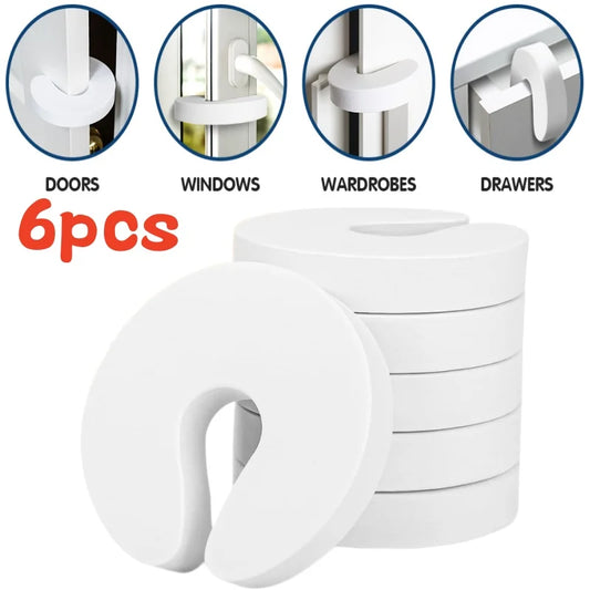 Child Safety Door Stoppers – Anti-Slam Finger Protectors (6pcs)