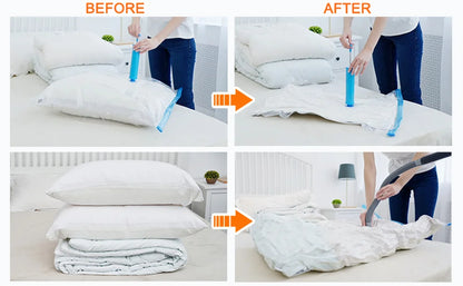 7/8PCS Vacuum Storage Bags For Clothes,Bedding,Space Saving Bags Storage Vacuum Seal Packet,Folding Compressed Organizer Bag