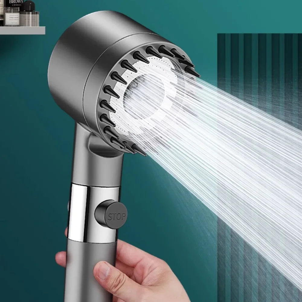 High-Pressure Rainfall Showerhead with Filter – Water-Saving Bath Accessory
