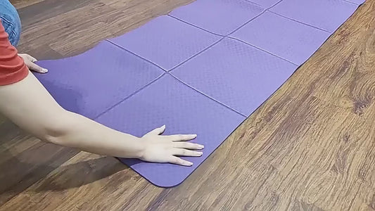 Foldable Yoga Mat Eco Friendly TPE Folding Travel Fitness Exercise Mat Double Sided Non-slip for Yoga Pilates & Floor Workouts
