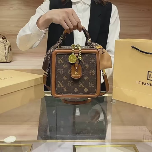 Ladies' handbag, light luxury square bag, 2025 autumn and winter new style, high-end and high designer single shoulder crossbody
