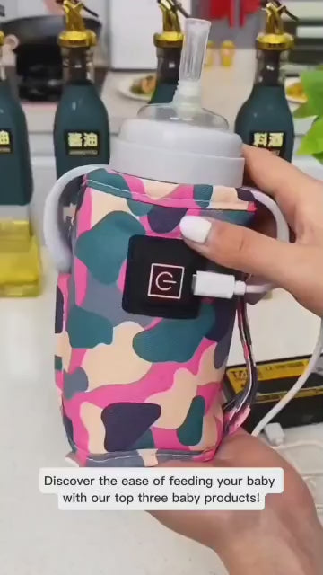 USB Travel Bottle Warmer for babies – Insulated Portable Heating Sleeve